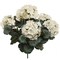 Soft White Geranium Bush 18" Tall | 7 Silk Blooms & Lush Leaves | Floral Home® Year-Round Accent